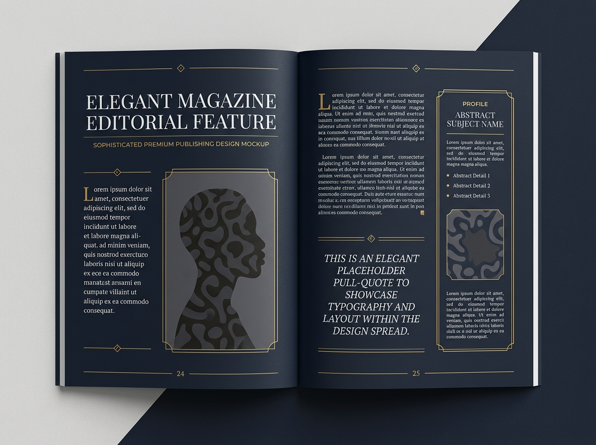 Illustrative demonstration of an Authority Feature magazine-style layout